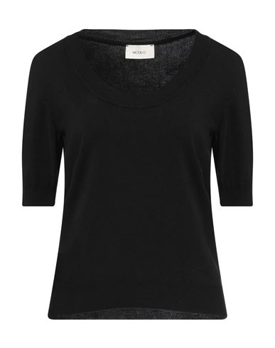 Vicolo Woman Sweater Black Size Onesize Viscose, Naia Acetate, Elastane