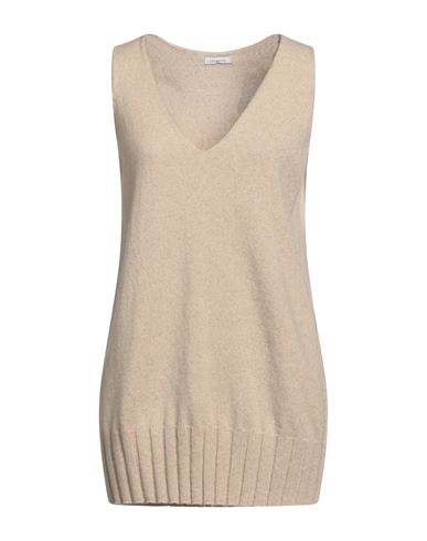 Malo Woman Sweater Sand Size 2 Cashmere, Wool In Beige