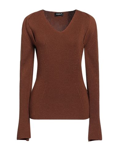 Dondup Woman Sweater Brown Size 10 Wool