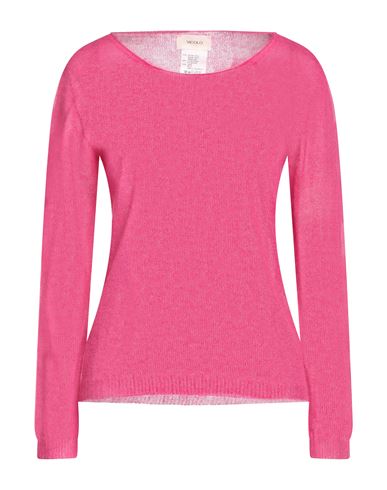 Vicolo Woman Sweater Fuchsia Size Onesize Mohair Wool, Polyamide, Wool In Pink