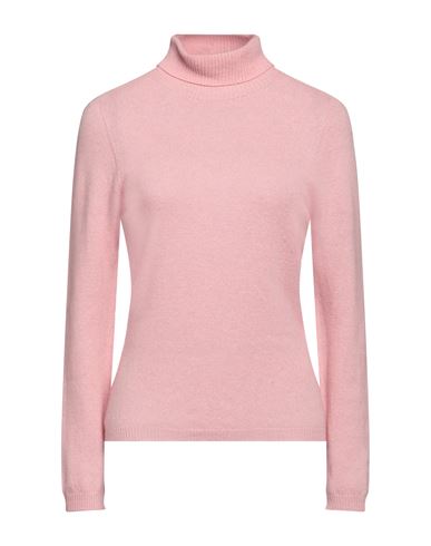 Pink Memories Woman Turtleneck Pink Size 8 Recycled Cashmere