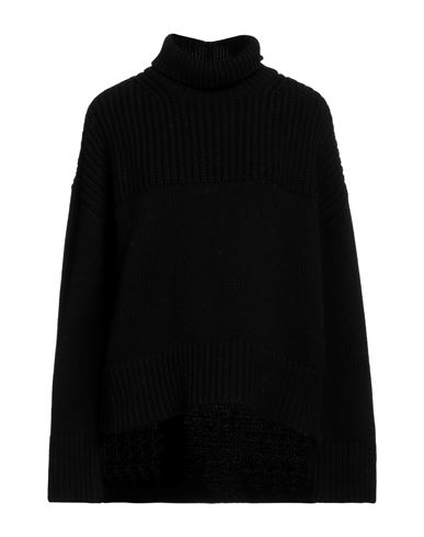 Dondup Woman Turtleneck Black Size 2 Wool, Cashmere