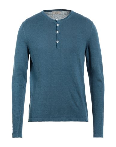 Abkost Man Sweater Slate Blue Size 40 Linen, Cotton