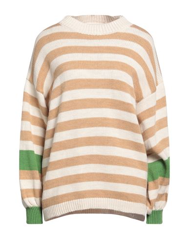 Angela Mele Milano Woman Sweater Beige Size Onesize Viscose, Acrylic, Wool
