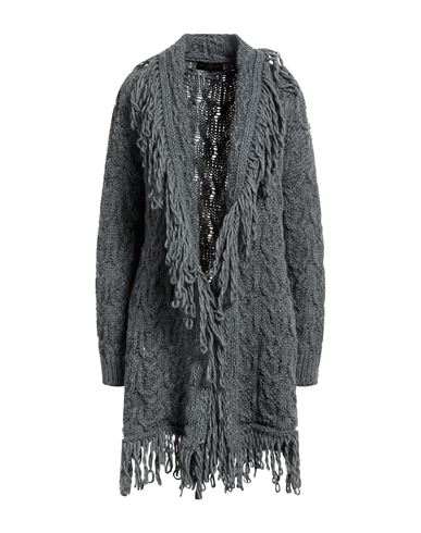 Shop Angela Mele Milano Woman Cardigan Grey Size Onesize Acrylic, Viscose, Wool, Alpaca Wool