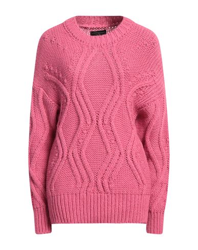 Angela Mele Milano Woman Sweater Fuchsia Size Onesize Acrylic, Viscose, Wool, Alpaca Wool In Pink