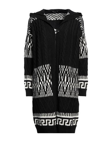 Angela Mele Milano Woman Cardigan Black Size Onesize Acrylic, Viscose, Wool, Alpaca Wool