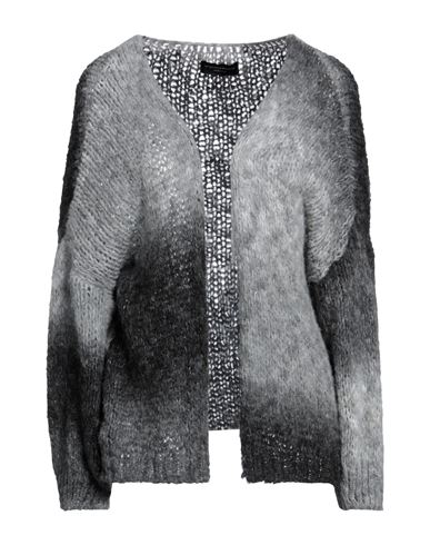 Angela Mele Milano Woman Cardigan Grey Size Onesize Acrylic, Wool, Polyamide