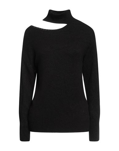 Angela Mele Milano Woman Turtleneck Black Size Onesize Polyamide, Acrylic, Wool, Elastane