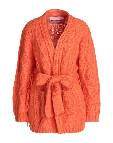 Pink Memories Woman Cardigan Orange Size 8 Acrylic, Mohair Wool, Polyamide, Wool
