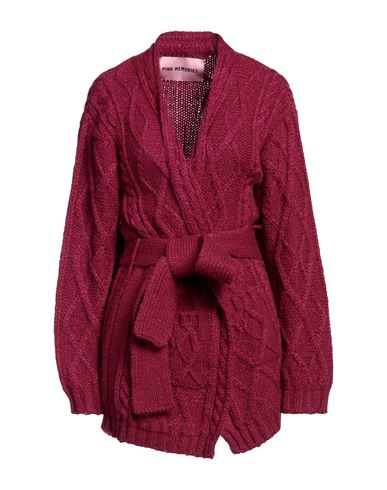 Pink Memories Woman Cardigan Garnet Size 4 Acrylic, Mohair Wool, Polyamide, Wool In Red