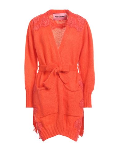Pink Memories Woman Cardigan Orange Size 10 Polyamide, Mohair Wool, Wool, Cotton
