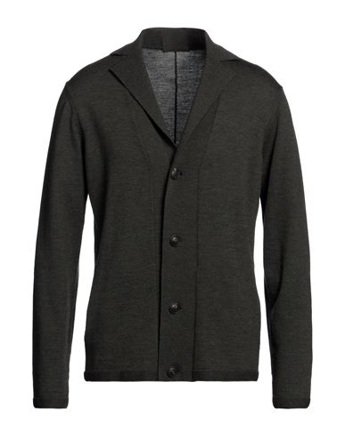 Pal Zileri Man Cardigan Military Green Size 40 Virgin Wool