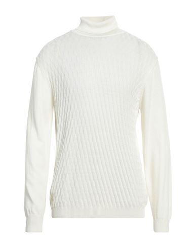 Officina 36 Man Turtleneck Ivory Size Xl Virgin Wool, Acrylic In White