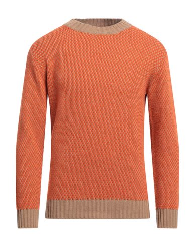 Shop Officina 36 Man Sweater Orange Size Xxl Wool, Polyamide