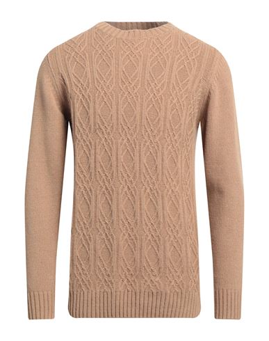 Officina 36 Man Sweater Camel Size Xxl Wool, Polyamide In Beige