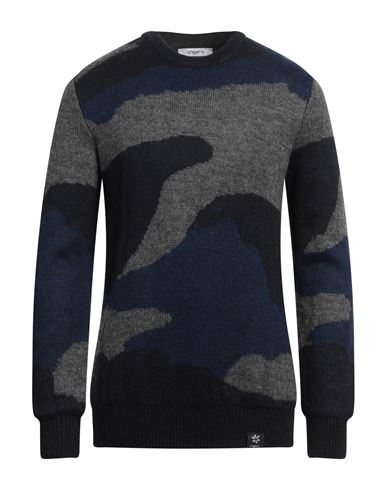 Ungaro Man Sweater Midnight Blue Size Xxl Acrylic, Mohair Wool