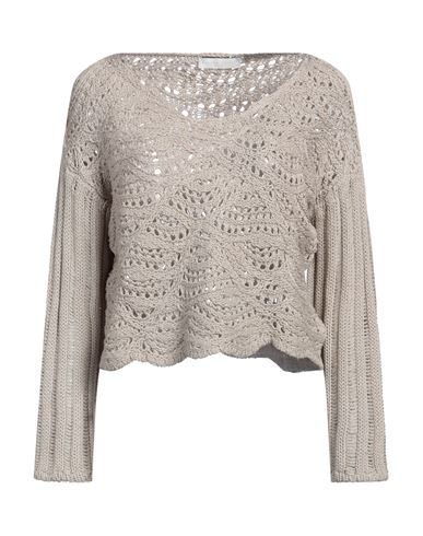 Fabiana Filippi Woman Sweater Light Grey Size 4 Cotton