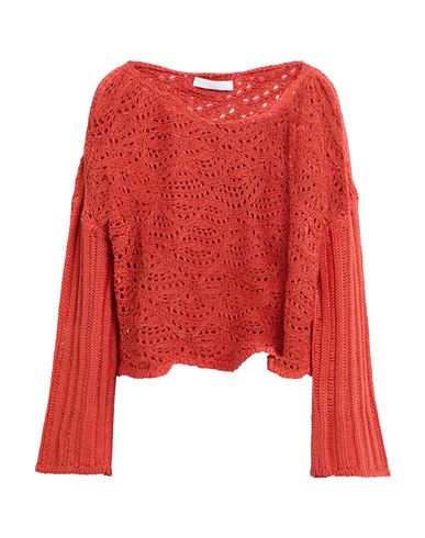 Fabiana Filippi Woman Sweater Orange Size 14 Cotton In Orange