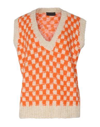 Angela Mele Milano Woman Sweater Orange Size Onesize Acrylic, Mohair Wool, Wool, Polyamide