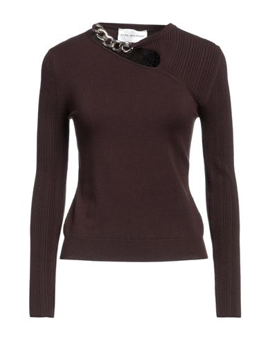 Anna Molinari Blumarine Woman Sweater Dark Brown Size 2 Viscose, Polyamide, Wool
