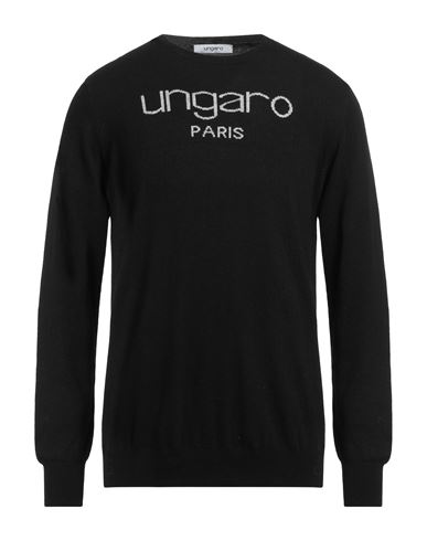 Ungaro Man Sweater Black Size Xl Viscose, Polyamide, Wool, Cashmere