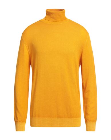 Officina 36 Man Turtleneck Yellow Size Xl Merino Wool