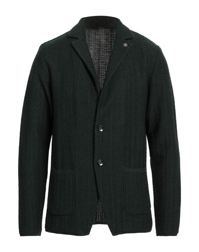 Shop Officina 36 Man Blazer Dark Green Size S Acrylic, Wool