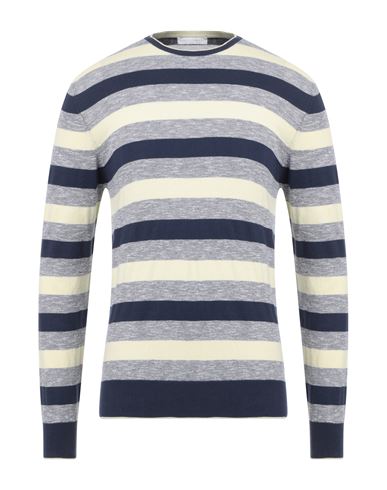 Umberto Vallati Man Sweater Navy Blue Size 40 Cotton