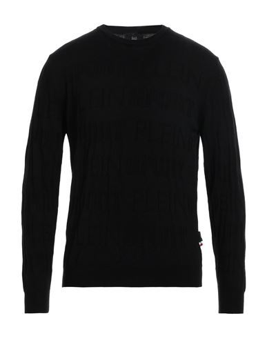 Plein Sport Man Sweater Black Size Xxl Merino Wool