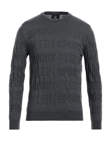 Plein Sport Man Sweater Grey Size Xxl Merino Wool