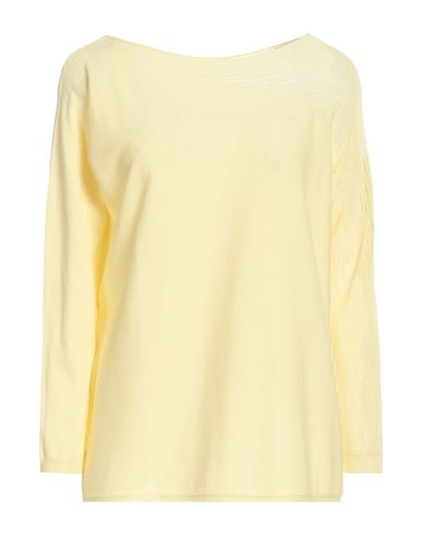 Kangra Woman Sweater Light Yellow Size 8 Cotton