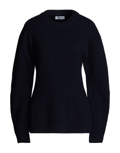 Shop Jil Sander Woman Sweater Navy Blue Size 6 Wool, Silk, Polyamide