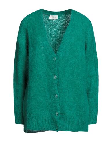 Vicolo Woman Cardigan Green Size Onesize Mohair Wool, Polyamide, Elastane