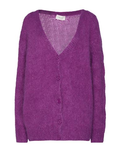 Vicolo Woman Cardigan Purple Size Onesize Mohair Wool, Polyamide, Elastane
