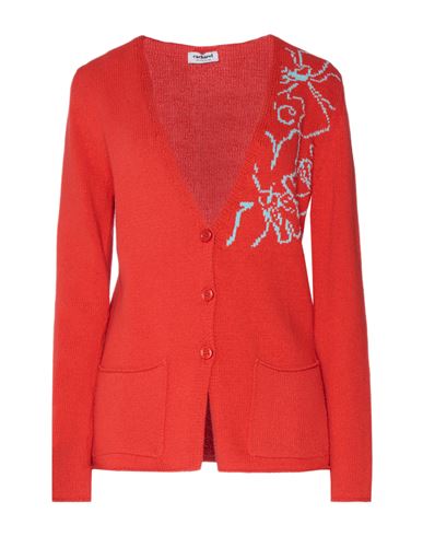 Shop Cacharel Woman Cardigan Red Size L Cotton, Polyamide