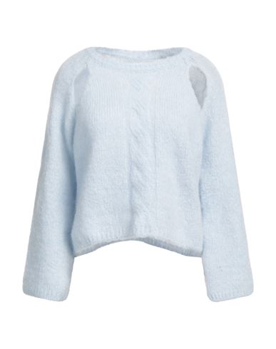 Vicolo Woman Sweater Sky Blue Size Onesize Mohair Wool, Polyamide, Elastane