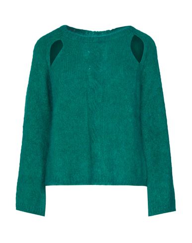 Vicolo Woman Sweater Green Size Onesize Mohair Wool, Polyamide, Elastane