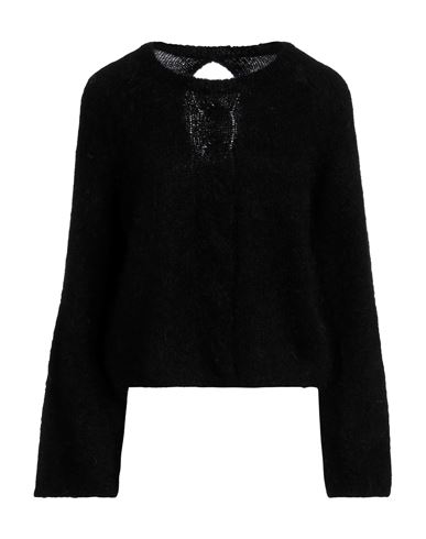 Vicolo Woman Sweater Black Size Onesize Mohair Wool, Polyamide, Elastane