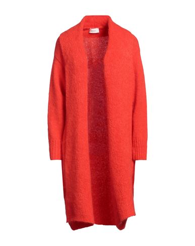 Vicolo Woman Cardigan Tomato Red Size Onesize Mohair Wool, Polyamide, Elastane