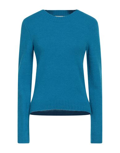 Vicolo Woman Sweater Azure Size Onesize Acrylic, Polyester, Wool, Elastane In Blue