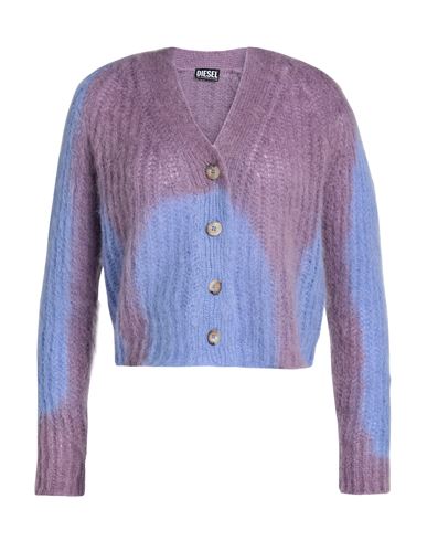 Shop Diesel Woman Cardigan Lilac Size M Mohair Wool, Nylon, Wool In Purple