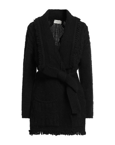 Vicolo Woman Cardigan Black Size Onesize Polyacrylic, Wool, Polyamide, Elastane