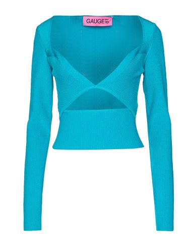 Gauge81 Woman Top Turquoise Size S Recycled Viscose, Polyester In Blue