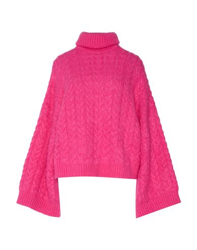 Vicolo Woman Turtleneck Fuchsia Size Onesize Mohair Wool, Polyamide, Elastane In Pink