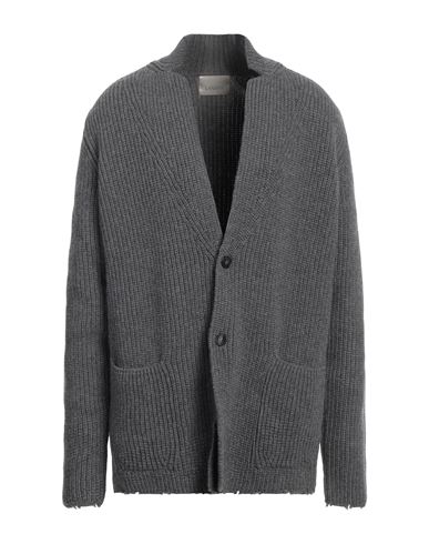 Laneus Man Cardigan Grey Size 38 Wool