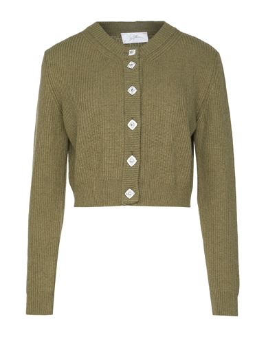 Soallure Woman Cardigan Military Green Size S Viscose, Wool, Polyamide, Cashmere