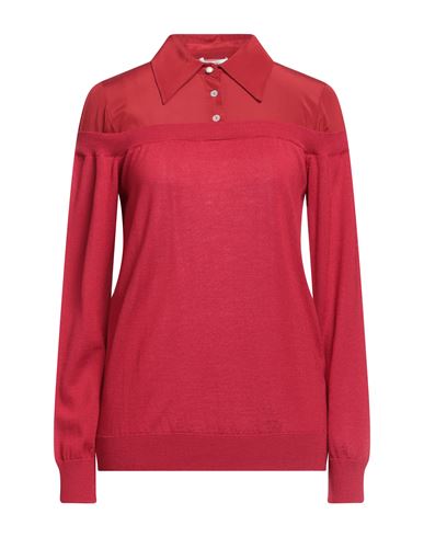 Ballantyne Woman Sweater Red Size 10 Virgin Wool, Silk, Elastane