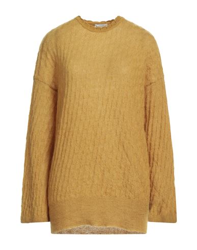 Ballantyne Woman Sweater Mustard Size 8 Mohair Wool, Polyamide, Wool In Yellow