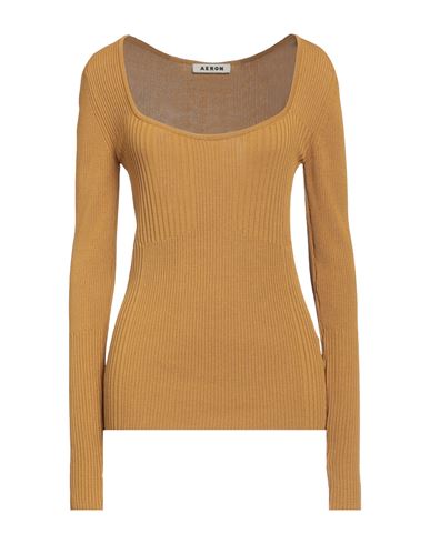 Aeron Woman Sweater Ocher Size M Rayon, Polyester In Yellow